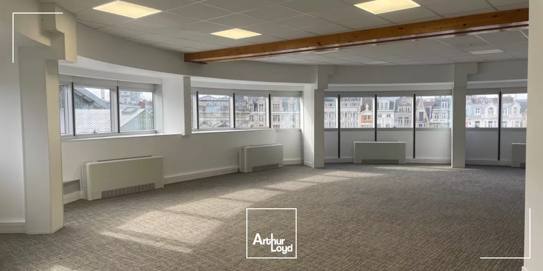 Bureaux face gare Lille Flandres centre ville effet d'enseigne emplacement prime proche commerce centre commercial coin cuisine open space cloison