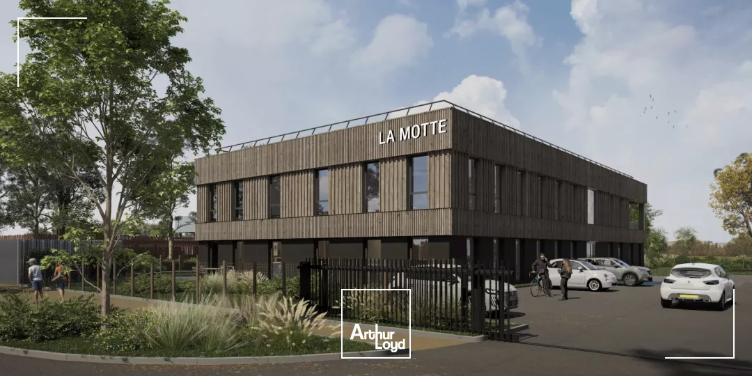 Bureaux neufs à vendre à Lesquin - Immeuble indépendant labellisé Passif avec parkings et terrasses