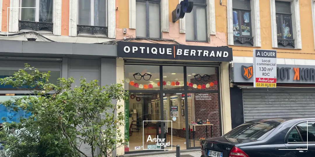 Local commercial à louer ou à vendre Roubaix - 160 m² sur axe passant à fort flux