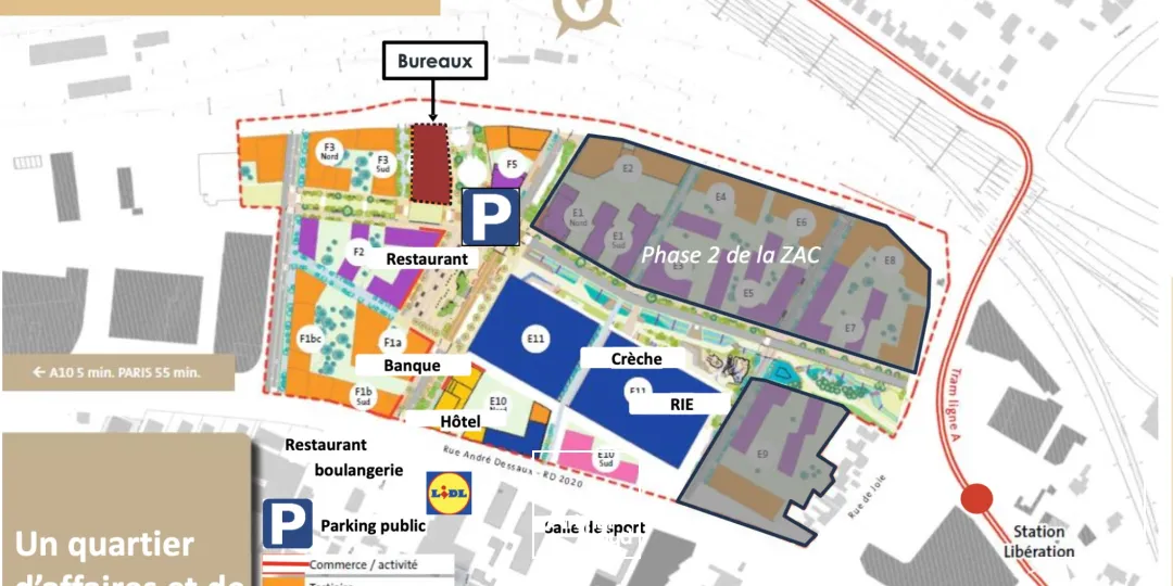INTERIVES - IMMEUBLE NEUF MIXTE BUREAUX / COMMERCE - 3 591 M2 À LA LOCATION (2ème SEMESTRE 2027)