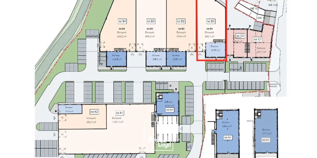 Entrepôt + bureaux, à louer, Villeneuve d'Ascq. 