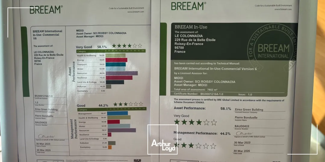 Bureaux certifiés BREEAM à louer - 1 301 m² divisibles dès 260 m² - Paris Nord 2 Roissy CDG