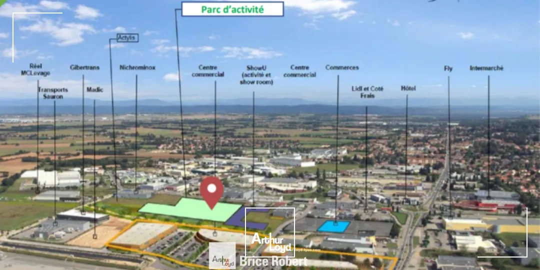 ZAC du Chanay à saint-bonnt de mure - parc d'activités - à la location