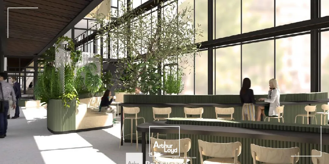 A louer - SOCONA - Bureaux avec hall arborés - Lyon 9ème Vaise 