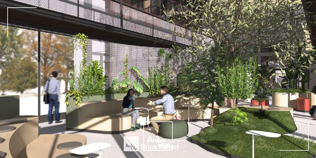 A louer - SOCONA - Bureaux avec hall arborés - Lyon 9ème Vaise 