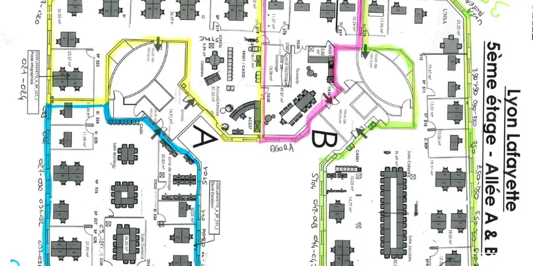 A louer - LE RHONE ALPES - Bureaux spacieux - Lyon 6ème Part-Dieu