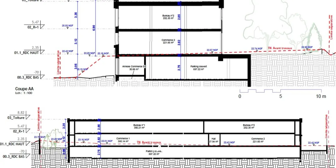 Bureaux neufs à vendre ou à louer - Ensemble immobilier divisible à Mèze sur axe stratégique RD613