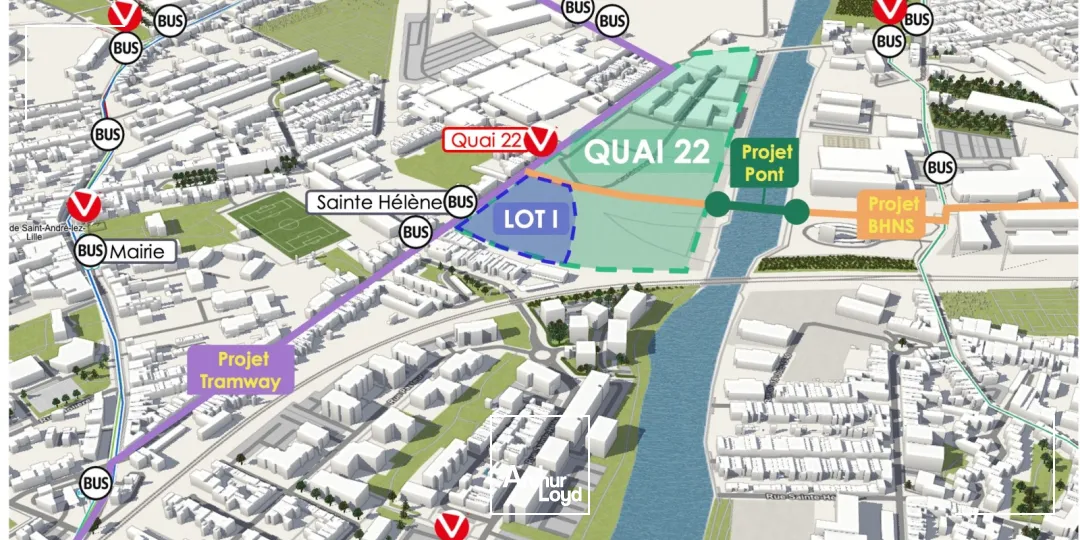 QUAI 22 LOT I - Commerces À Vendre/À Louer Avec Parkings - Proche de Lille