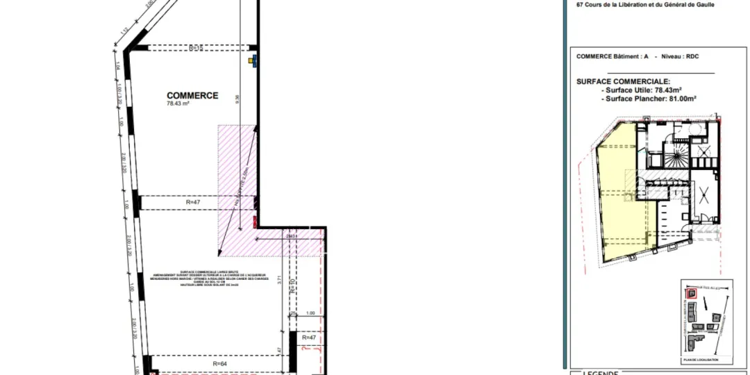 Locaux commerciaux - Location - GRENOBLE - 38100 - 76-300 - 7587448
