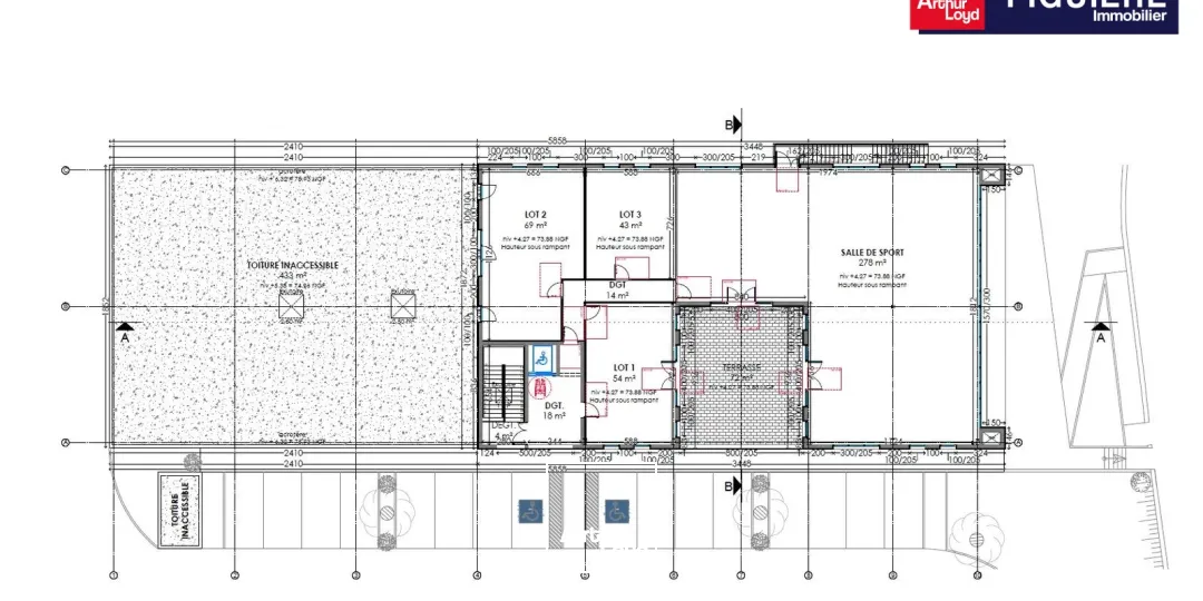166m² de bureaux neufs divisibles à partir de 43m² à Louer LA GANDONNE SALON DE PROVENCE