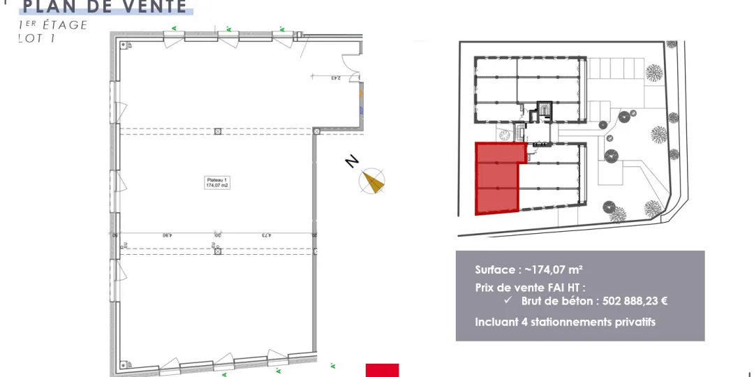 Bureaux - Vente - SAINT CONTEST - 14280 - 174.07-174.07 - 7733913