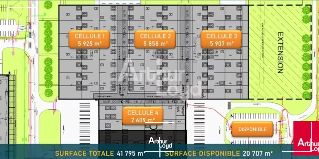 MER ZA PORTES DE CHAMBORD - ENTREPOTS LOGISTIQUE A LOUER 20707 M2 ET 23767 M2