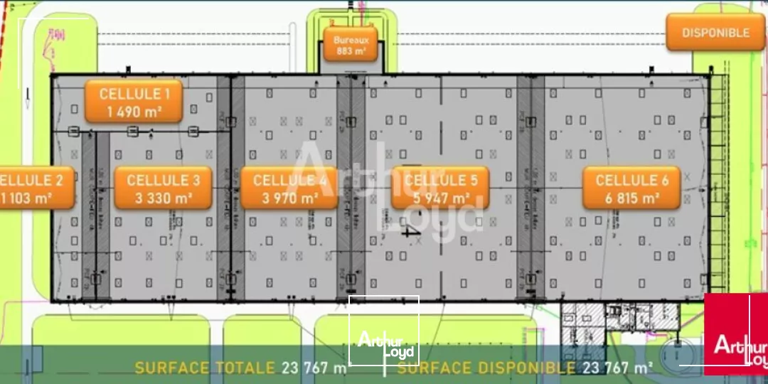 MER ZA PORTES DE CHAMBORD - ENTREPOTS LOGISTIQUE A LOUER 20707 M2 ET 23767 M2