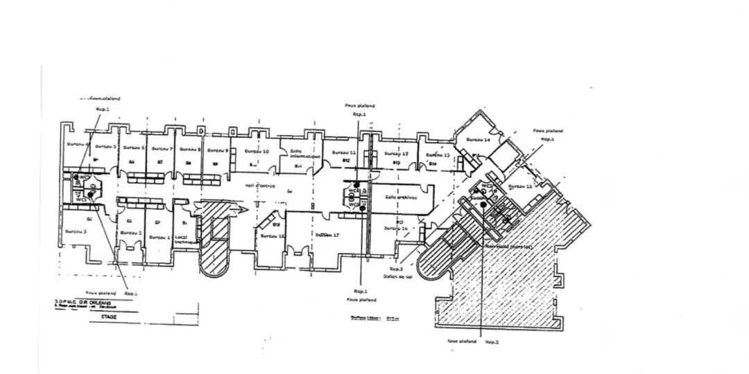 Plateau de bureaux de 504 m2 à vendre au Nord Ouest d'Orléans - Proches de tous transports !!!
