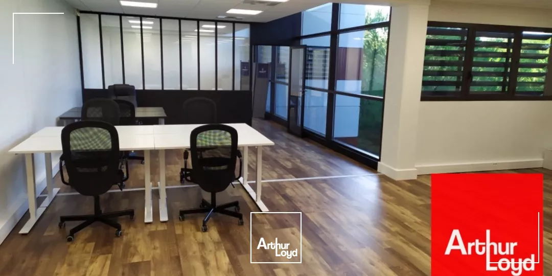A LOUER BUREAUX AMENAGES - MONTPELLIER - PARC CLUB DU MILLENAIRE - GRAND PARKING