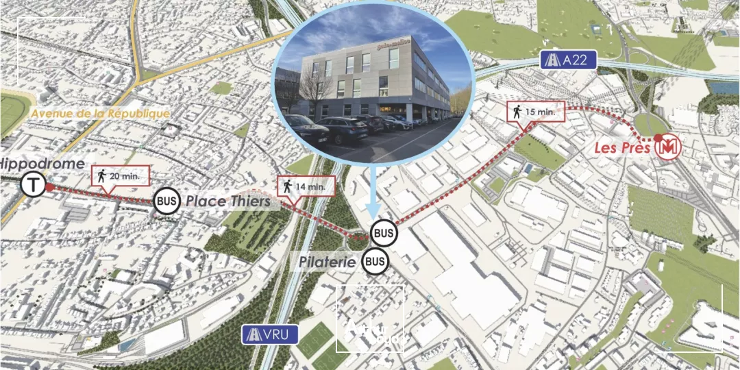 Zone de la Pilaterie - HUB DE MARCQ - Bureaux à Louer - Avec Parkings