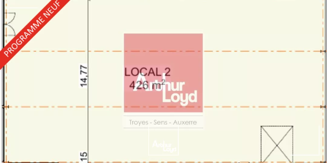 Proche SENS - Programme neuf, cellule d'activités de 426m2 à louer 