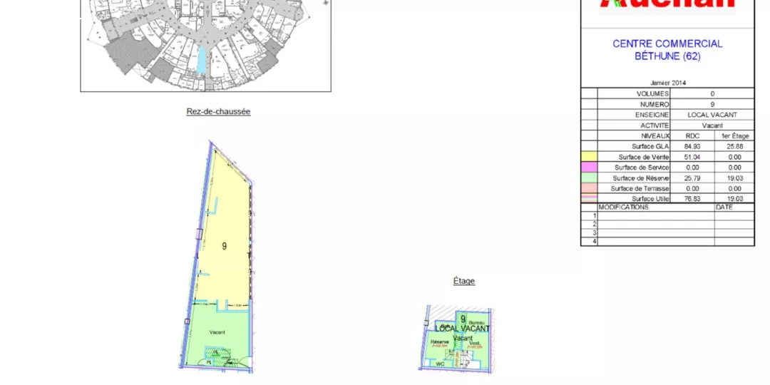 Cellules commerciales de 11 à 88 m² dans galerie dynamique à Béthune - Fort flux et visibilité garantie