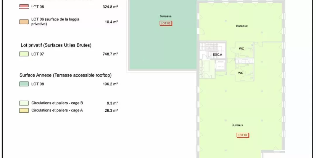 Plateau de Bureaux 120 m² en Plein Centre des Affaires  Immeuble Neuf de Standing