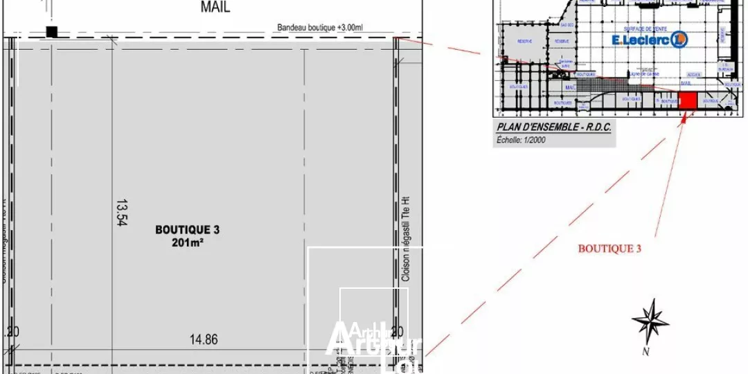 Locaux Commerciaux à Fort Flux  Surfaces Modulables en Plein Cur d'un Retail Park de Brive