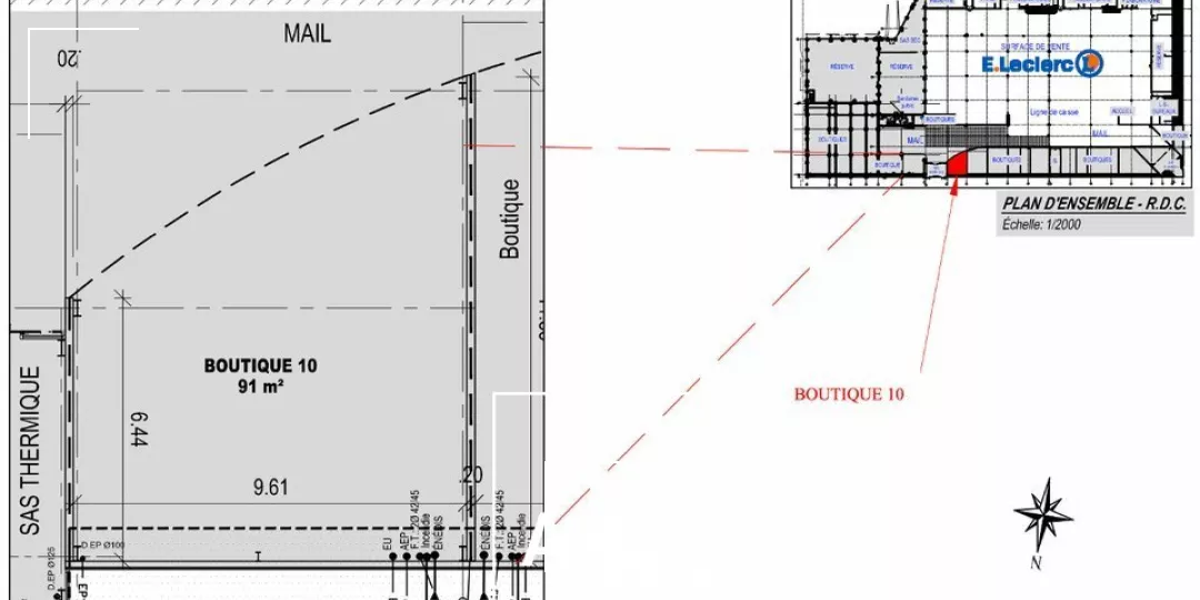 Locaux Commerciaux à Fort Flux  Surfaces Modulables en Plein Cur d'un Retail Park de Brive