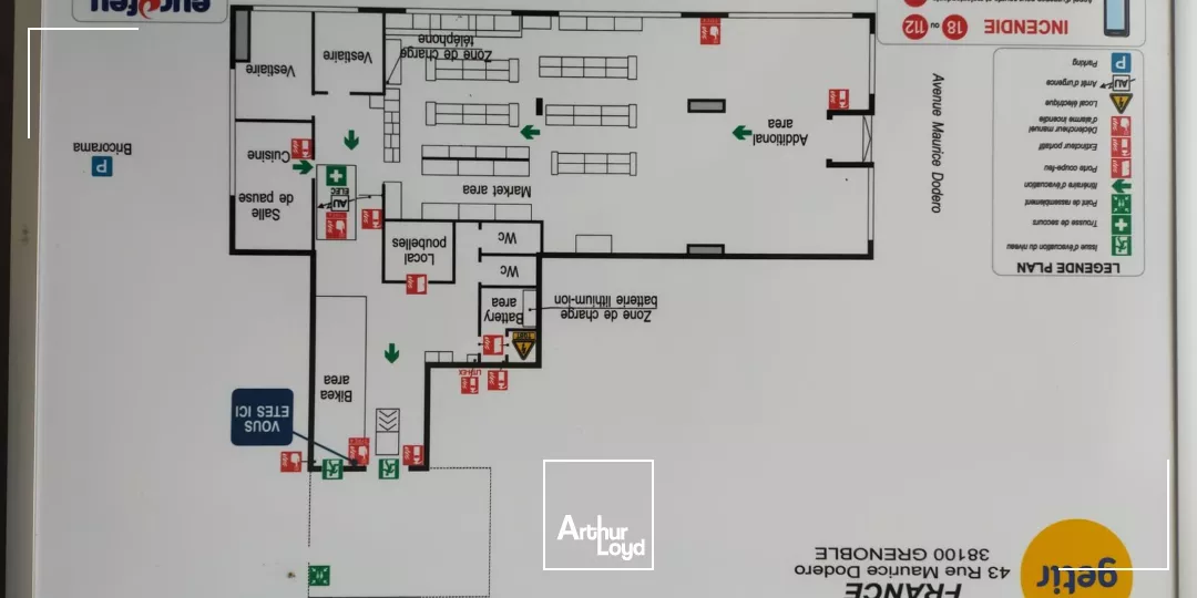 LOCAL COMMERCIAL 348 M²A VENDRE GRENOBLE PROCHE GRAND PLACE