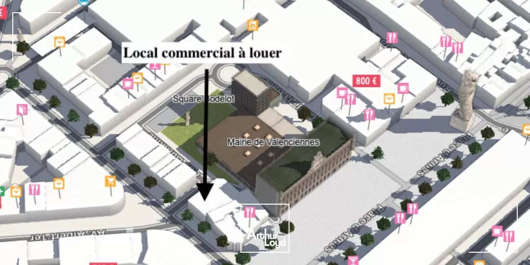 TOP EMPLACEMENT A DEUX PAS DE LA PLACE D'ARMES !Local commercial à louer Valenciennes,Rue du Quesnoy