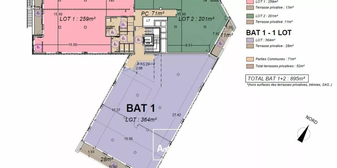 Bureaux à louer 1369 m² divisibles dès 435 m² - Sophia Antipolis
