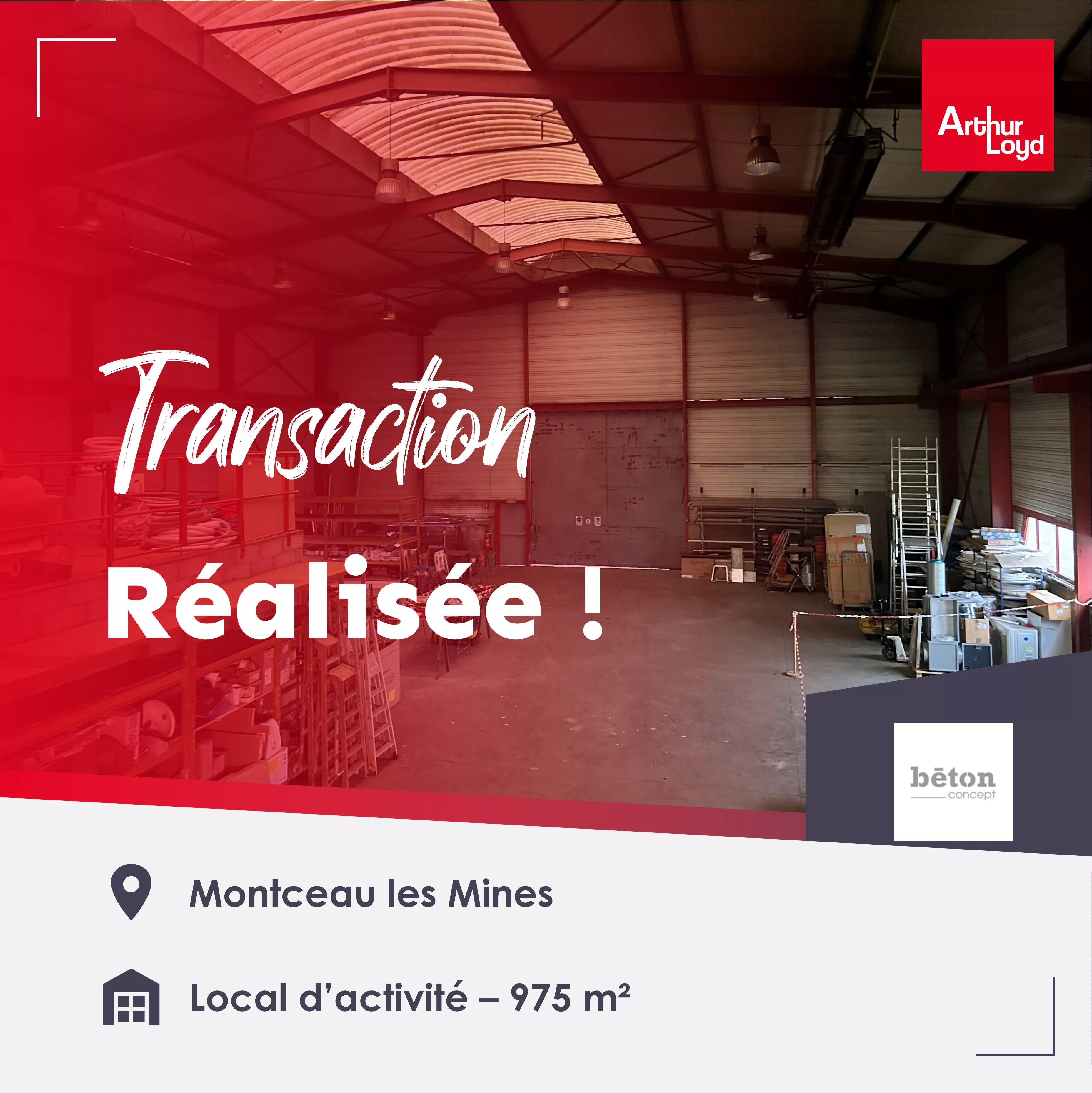 Transaction réalisée pour Béton Concept