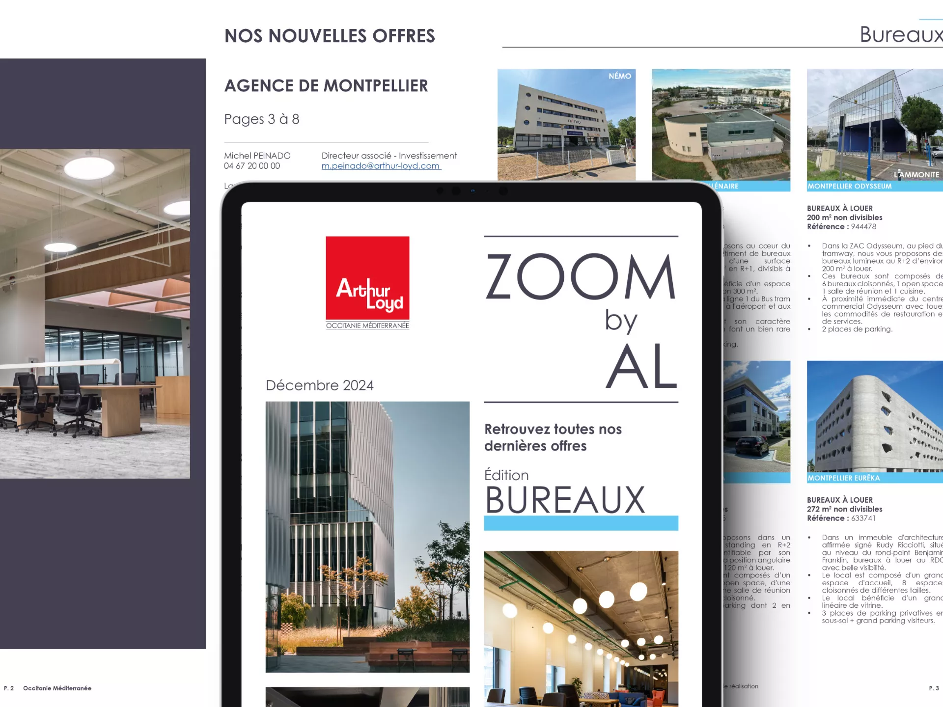 Zoom Bureaux Arthur Loyd Occitanie Méditerranée