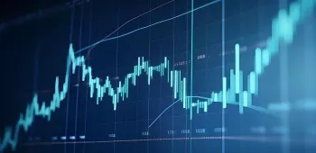 Gros plan sur l'affichage d'un graphique financier