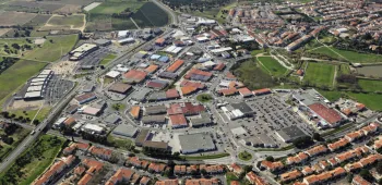 Vue aérienne du Mas Guerido à Cabestany