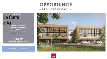 <br />Plateau de bureaux à partir de 158 m² - SAINT CONTEST<br /> - Offre immobilière - Arthur Loyd