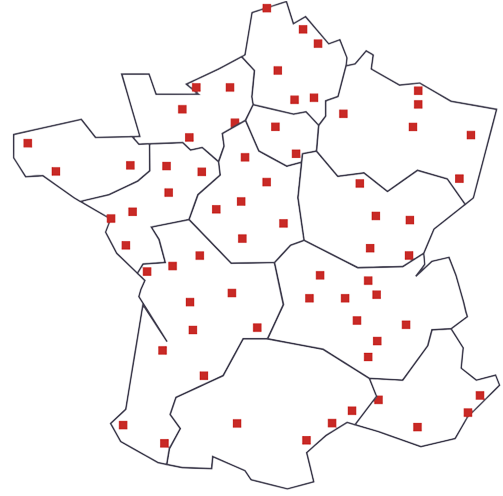 Réseau Arthur Loyd Map