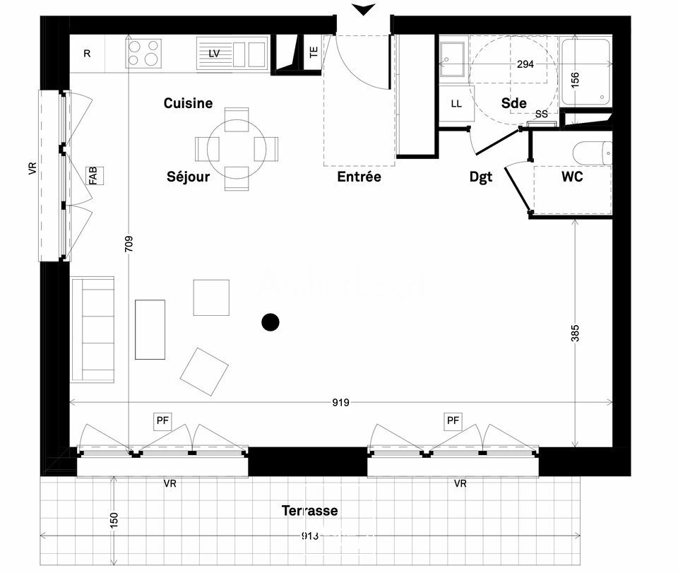 BUREAUX à LOUER de 64.1 m²