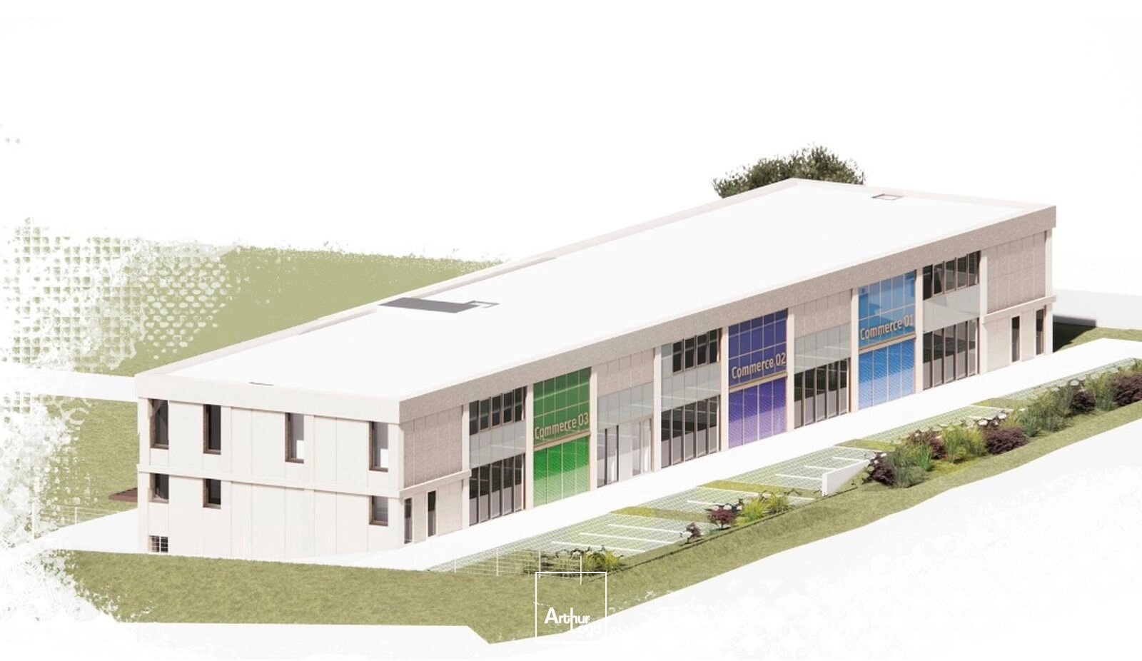 Bureaux neufs à vendre ou à louer - Ensemble immobilier divisible à Mèze sur axe stratégique RD613