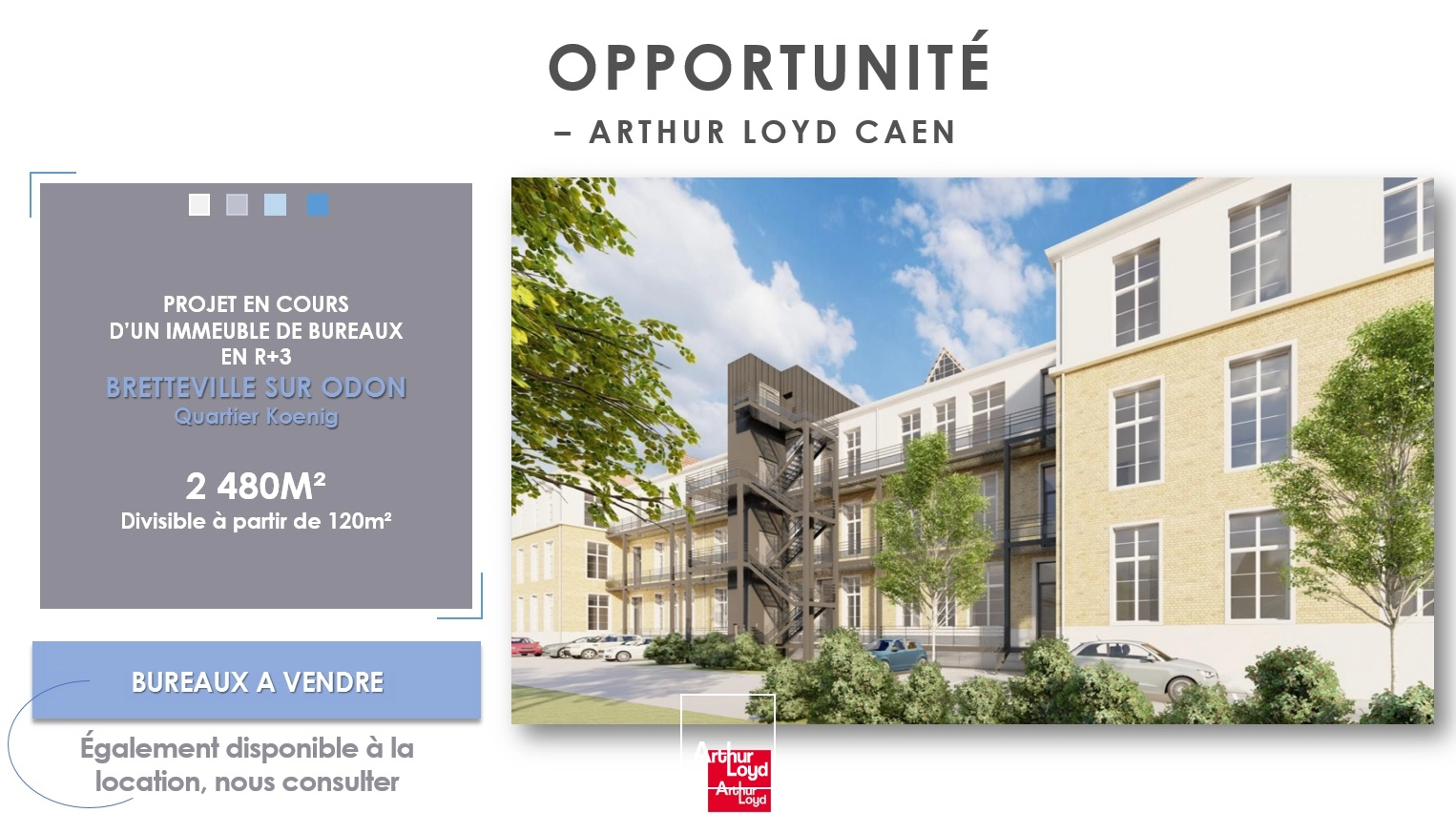 Bureaux à partir de 120 m² - Disponible à l'achat ou à la location