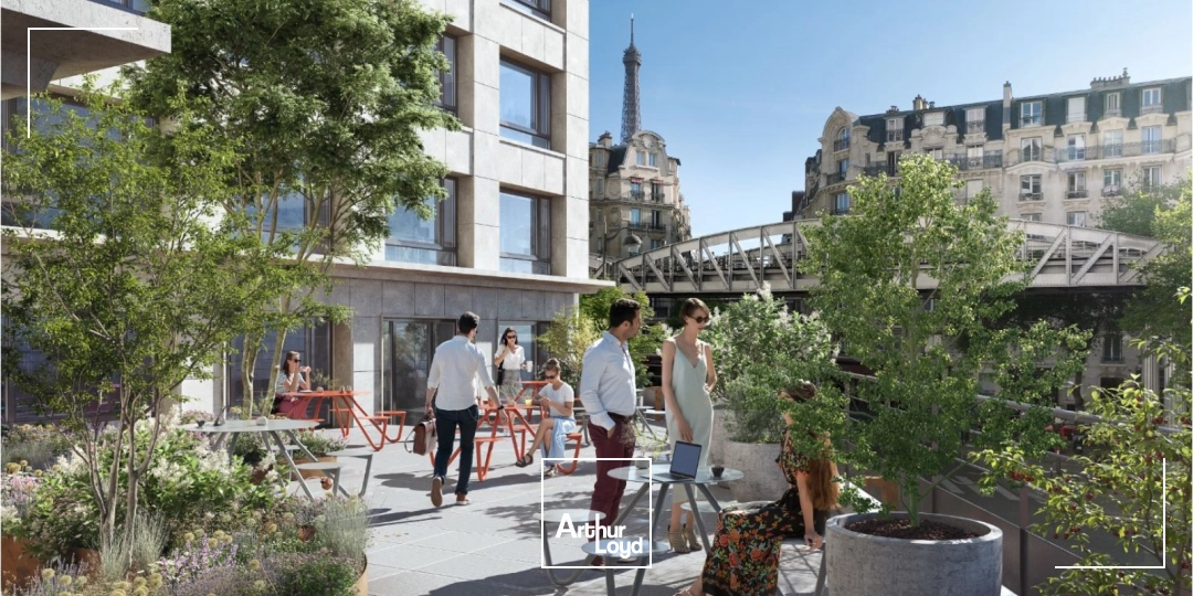 Bureaux rénovés en premier jour - Rooftop 360° avec vue tour Eiffel- pied de métro et RER